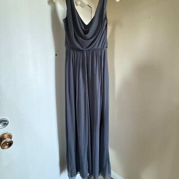 David's Bridal Bridesmaid Dress Color Pewter - Size 0 - Picture 3 of 5